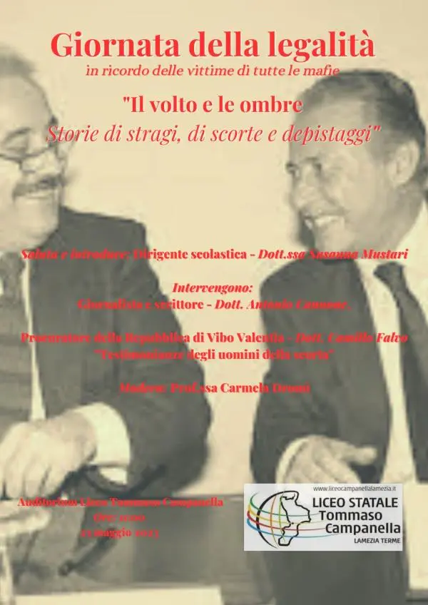 “Giornata della Legalità” al Liceo Campanella di Lamezia: ospite  il procuratore di Vibo, Camillo Falvo
