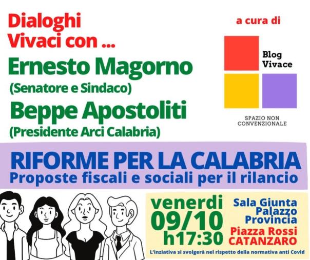 Torna Dialoghi Vivaci: domani alla Provincia con Magorno e Apostoliti si parla di "Riforme per la Calabria"