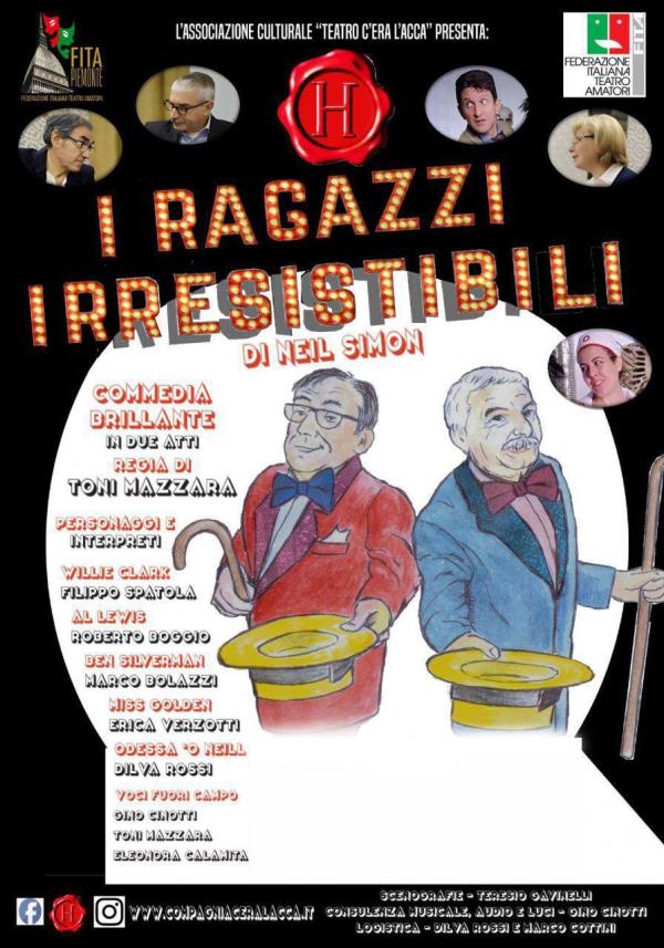 Domenica a Lamezia Terme in scena "I ragazzi irresistibili"