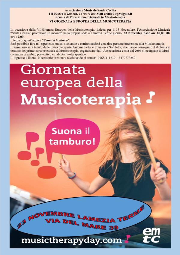 images "Suona il tamburo" con l'associazione Santa Cecilia in occasione della VI giornata europea della musicoterapia