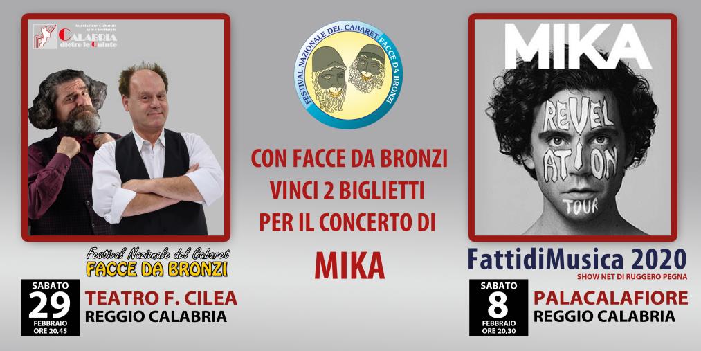 images Con il festival “Facce da bronzi” in palio due biglietti per il concerto di Mika a Reggio Calabria