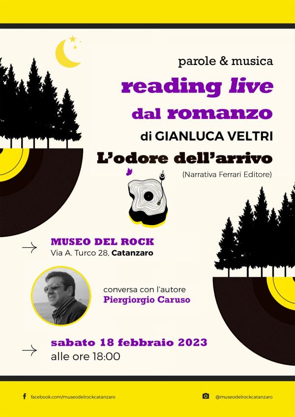 images Domani al Museo del Rock di Catanzaro Gianluca Veltri presenta il suo ultimo libro “L’odore dell’arrivo”