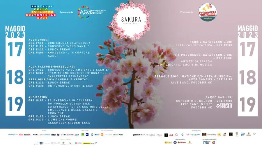 Al via domani all'Umg il Festival dello sviluppo sostenibile “Sakura”
