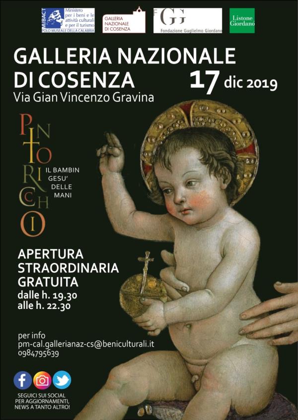 Domani la Galleria nazionale di Cosenza apre le porte anche dalle 19.30 alle 22.30 con ingresso gratuito