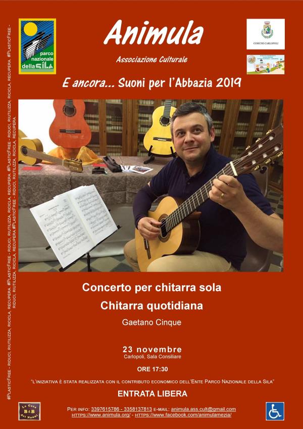 images L'Associazione culturale Animula presenta il chitarrista Gaetano Cinque, appuntamento sabato a Carlopoli