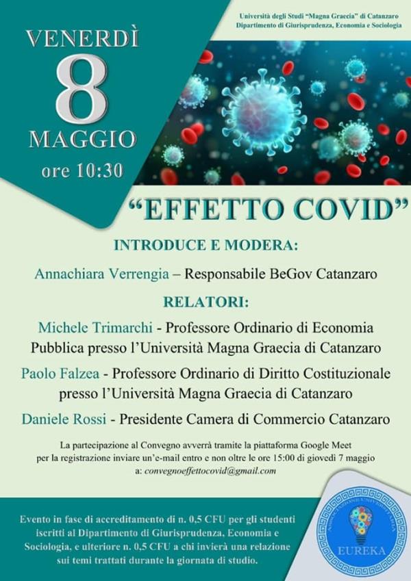 images “Effetto Covid”, domani il convegno online organizzato dall’Associazione Universitaria Eureka Umg 