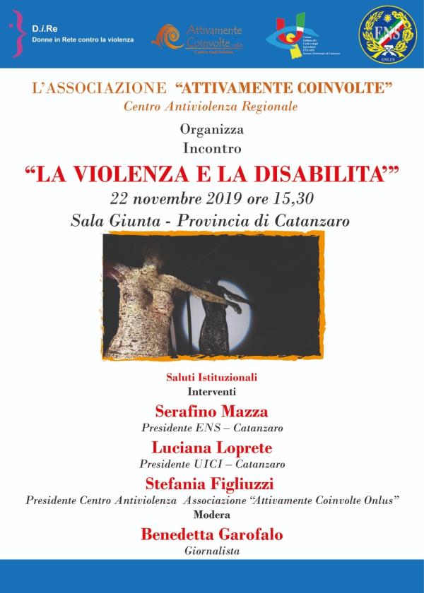 images “La violenza e la disabilità”, dibattito a più voci nella sala Giunta della Provincia di Catanzaro