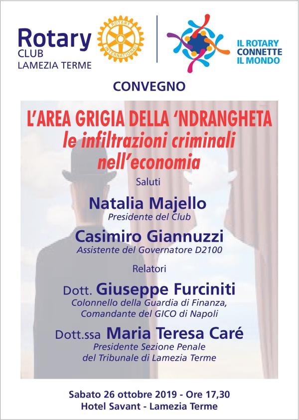 images "L'area grigia della 'ndrangheta: le infiltrazioni criminali nell’economia". Il convegno del Rotary Club Lamezia Terme