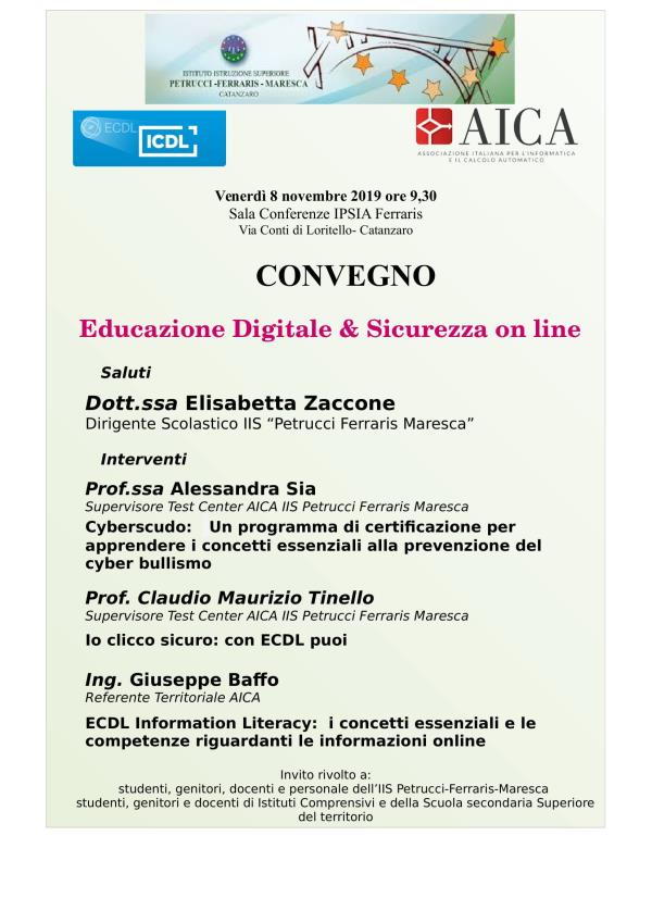 images “Educazione digitale & sicurezza on line”, se ne parla domani all'Ipsia Ferraris di Catanzaro