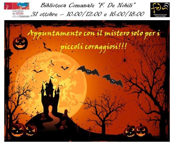 Halloween in biblioteca: tante le attivita’ organizzate in collaborazione con l’assessorato alla cultura per il 31 ottobre