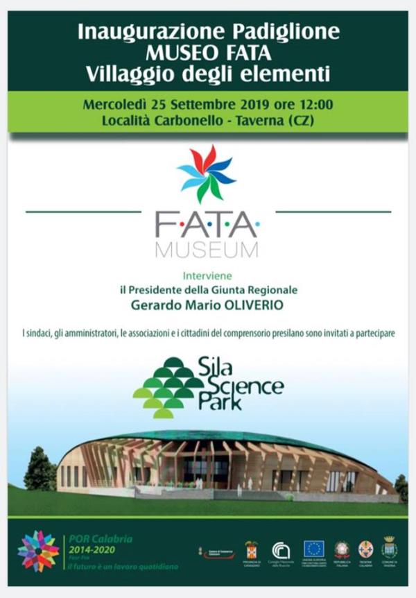 Domani a Taverna l'inaugurazione del padiglione del "Museo Fata Villaggio degli elementi"  