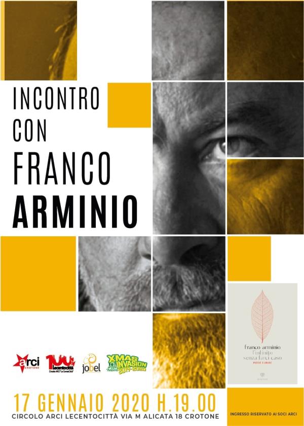 Venerdì il poeta paesologo Franco Arminio ospite al Circolo Arci “Le Cento  Città” di Crotone