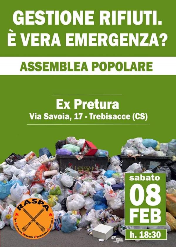 Sabato a Trebisacce incontro pubblico sulla crisi del settore rifiuti nella zona dell'Alto Jonio cosentino