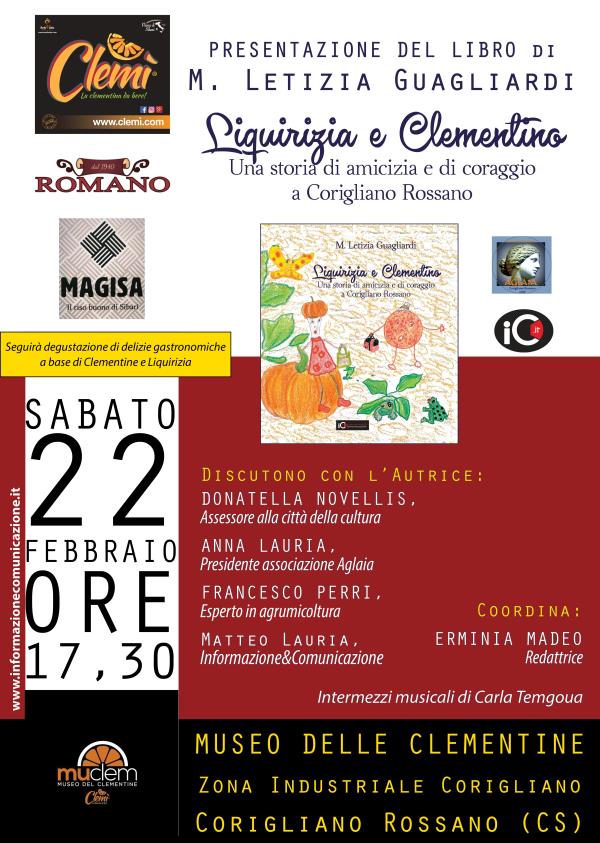 images Domani a Corigliano-Rossano la presentazione del libro “Liquirizia e Clementino", storia di amicizia e di coraggio di Letizia Guagliardi