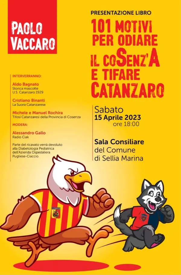 images “101 Motivi per “odiare” il CoSenz’A e tifare Catanzaro”: in un libro la rivalità calcistica tra le due tifoserie