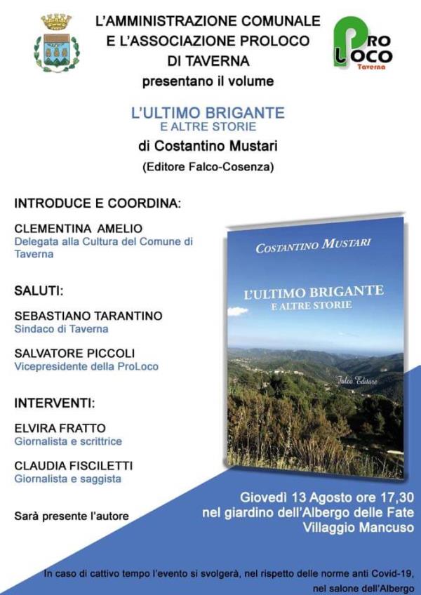 images 'L'ultimo brigante', Costantino Mustari presenterà il nuovo libro il 13 agosto all'Albergo delle Fate