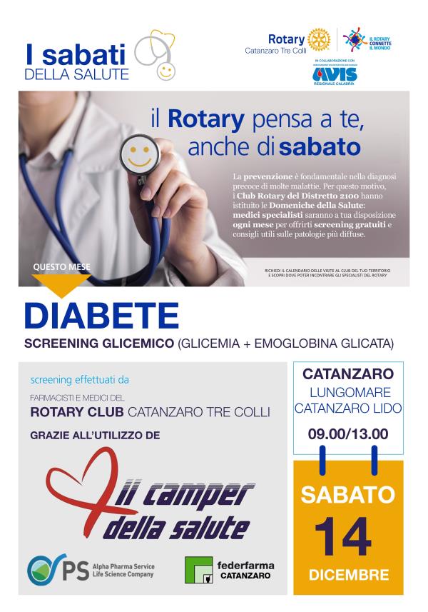 images Il Camper della Salute del Rotary sabato a Lido. Screening gratuiti per prevenire il diabete 