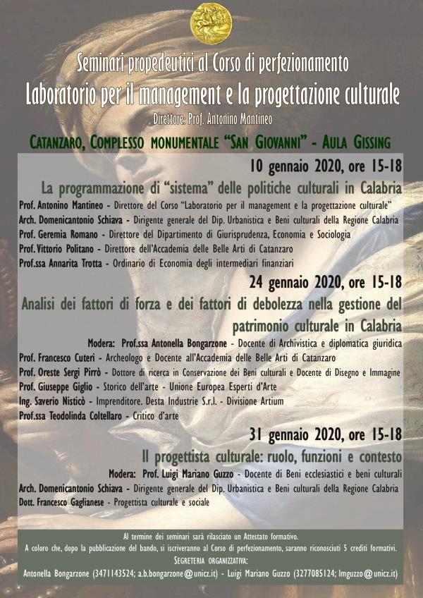 images Management e progettazione culturale, domani al San Giovanni il secondo appuntamento dei seminari propedeutici al Corso 