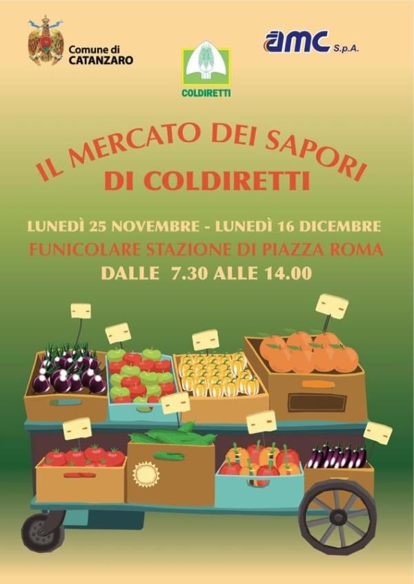 Torna il mercato di Coldiretti in funicolare a Catanzaro, primo appuntamento lunedì