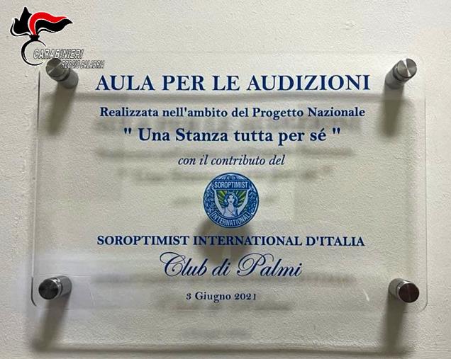 Inaugurata al comando compagnia carabinieri di Palmi la “Stanza tutta per sé”