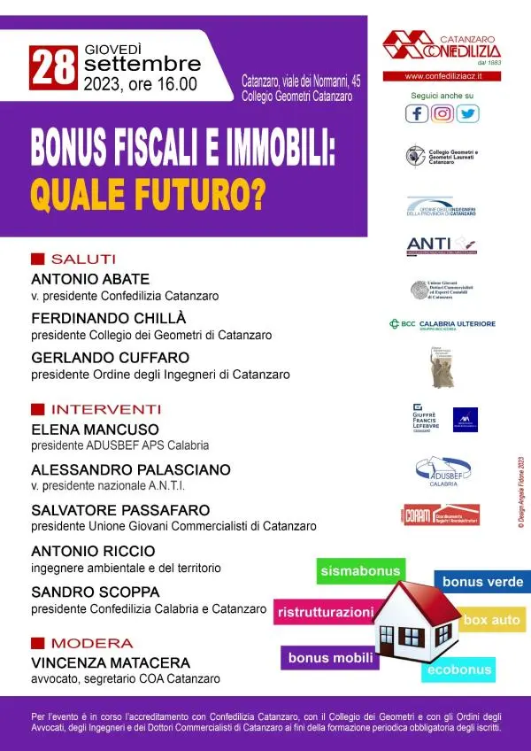 images Bonus fiscali e futuro degli immobili: l’approfondimento di Confedilizia Catanzaro
