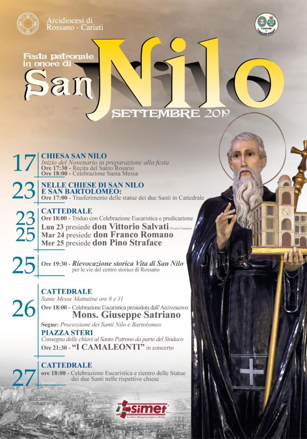 Domani con la rievocazione della vita del Santo si entra nel clou della festa per San Nilo a Corigliano-Rossano