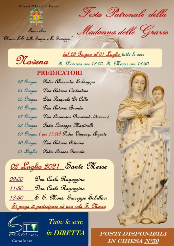 images Lamezia Terme. Dal 23 giugno al 2 luglio festa in onore della “Madonna delle Grazie”