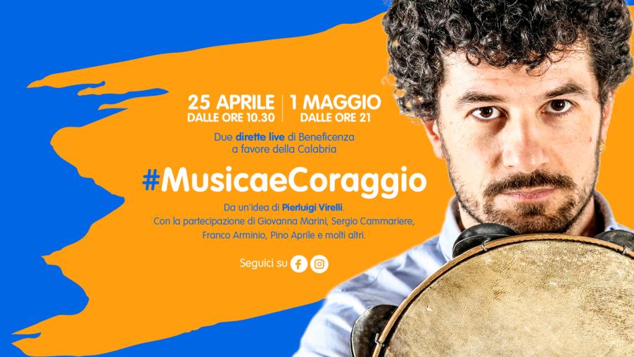 images #MusicaeCoraggio, l'evento social ideato da Pierluigi Virelli mette insieme gli artisti italiani a sostegno della sanità calabrese