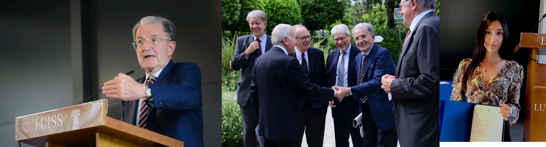 images La girifalcese Natalia Rondinelli premiata da Prodi alla cerimonia dei Master di II secondo livello alla Luiss di Roma
