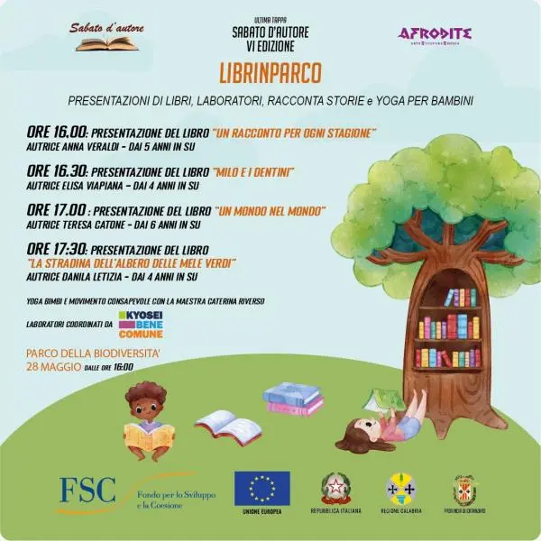 Ultima tappa per "Sabato d'autore" a Catanzaro: il 28 maggio appuntamento con i bambini con "Librinparco"