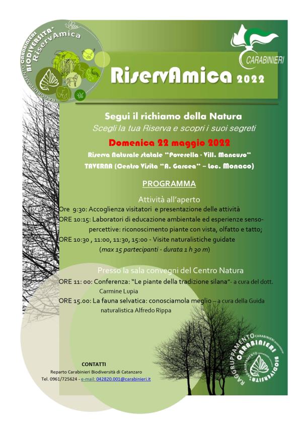 images RiservAmica 2022, domenica in Sila i Carabinieri forestali aprono le visite alle riserve naturali