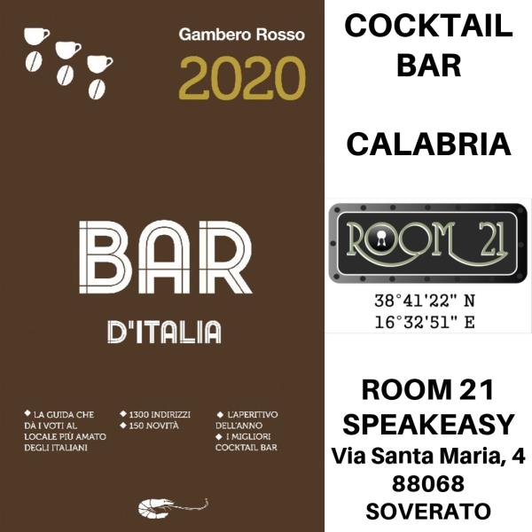 images Il room 21 Speakeasy di Soverato tra i migliori Cocktail bar in Calabria nella guida “Bar d’Italia 2020” di Gambero Rosso