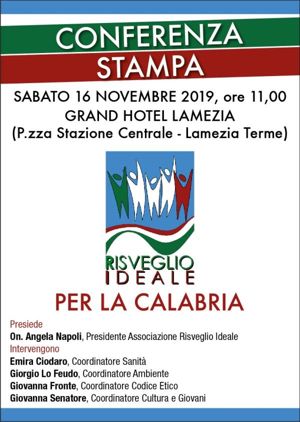 images Le proposte per la Calabria di Risveglio Ideale. Sabato conferenza stampa a Lamezia Terme