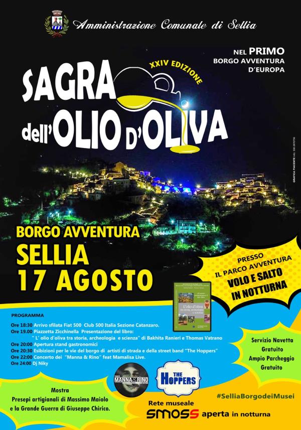 Sabato a Sellia la XXIV edizione della Sagra dell’olio d’oliva