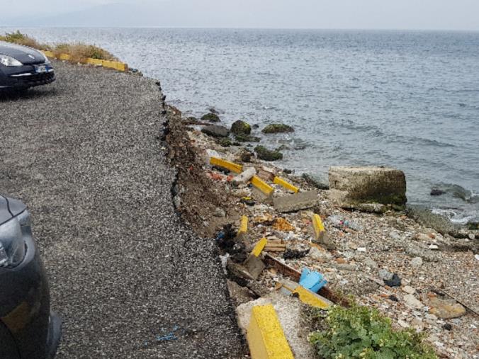 images Pizzimenti (Cittadini per il Cambiamento): "A Reggio Calabria il mare causa ingenti danni nell'area del Tempietto. Intervenga il sindaco"