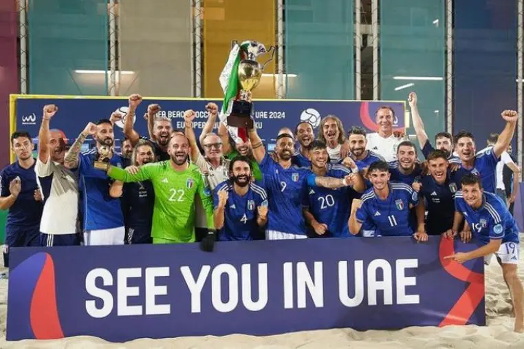 images Beach Soccer, Italia ai Mondiali di Dubai 24 grazie al goal del catanzarese Zurlo alla Spagna