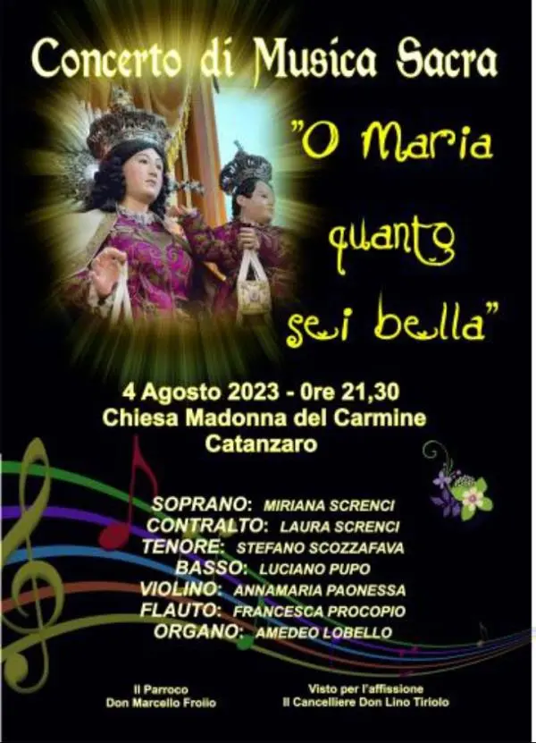 images "O Maria quanto sei bella", un concerto di musica sacra nella parrocchia del Carmine