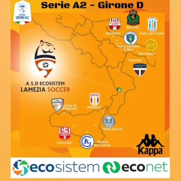 images Futsal, Ecosistem Lamezia Soccer unica rappresentante della Calabria in serie A2