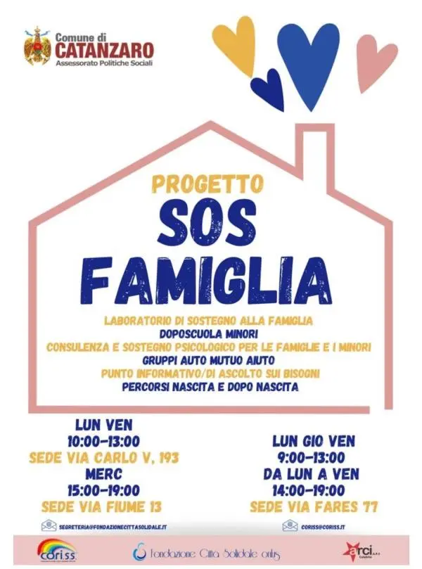 images Contrastare l'isolamento sociale e la povertà educativa: al via a Catanzaro il progetto "SOS Famiglia"