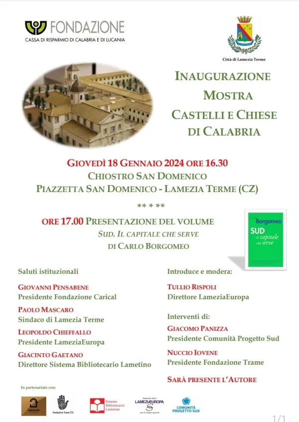 images Castelli e Chiese di Calabria, le preziose miniature di Fondazione Carical arrivano a Lamezia
