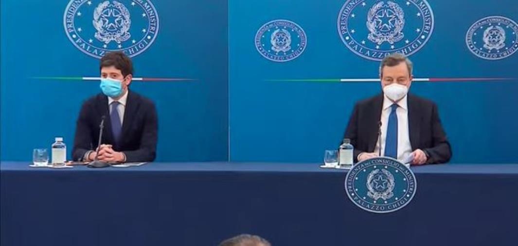 Decreto Covid: la conferenza stampa del premier Draghi sulle nuove restrizioni dal 7 aprile