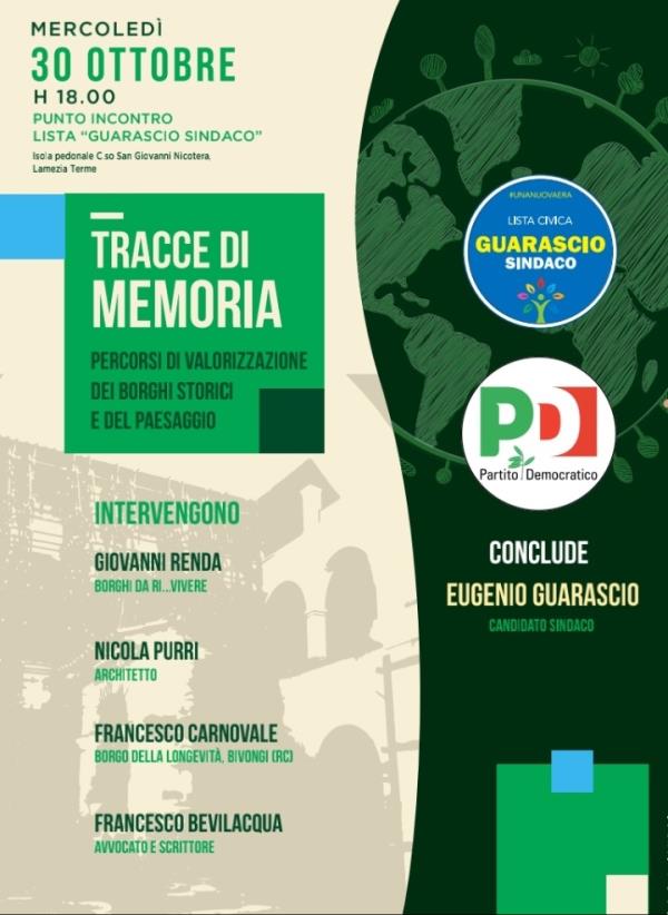 Elezioni a Lamezia Terme: domani Guarascio incontra associazioni e cittadini 