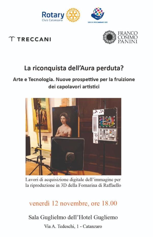 images Arte e tecnologia, nuove prospettive per la fruizione dei capolavori artistici: venerdì convegno del Rotary Club di Catanzaro