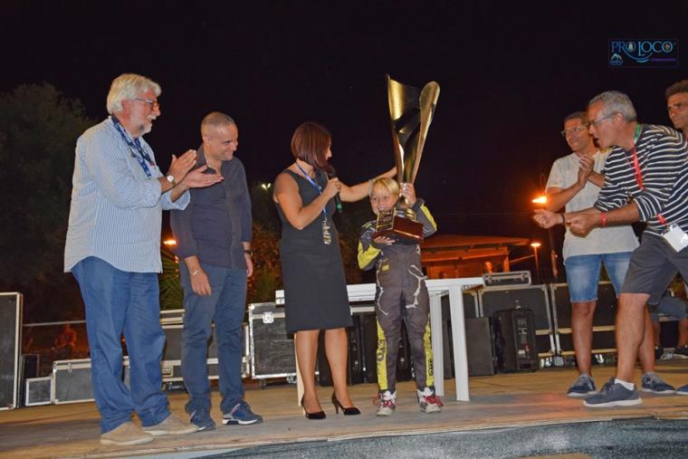 Il catanzarese Salvatore Giglio sul podio del 1° Trofeo Karting circuito cittadino a Longobardi
