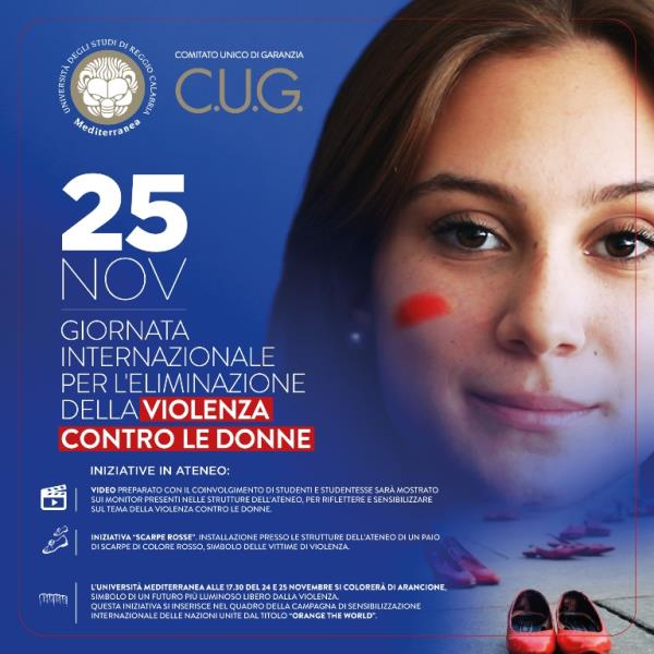 Giornata internazionale per l'eliminazione della violenza contro le donne, tutte le iniziative dell'Università Mediterranea