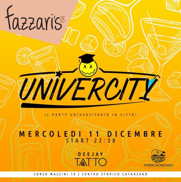 Univercity. Il party universitario nel centro storico di Catanzaro domani al Fazzari's