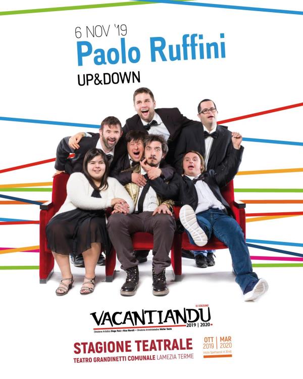 images Teatro, Paolo Ruffini a Lamezia Terme con lo spettacolo "Up&Down" per la rassegna "Vacantiandu" 
