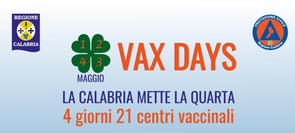 images Vax days in Calabria dall'1 al 4 maggio, 21 centri vaccinali coinvolti: ecco chi può prenotarsi e come