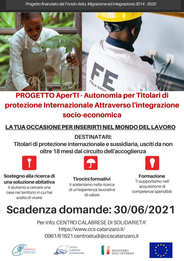 images Il Centro Calabrese di Solidarietà nel progetto "Aperti-autonomia" 