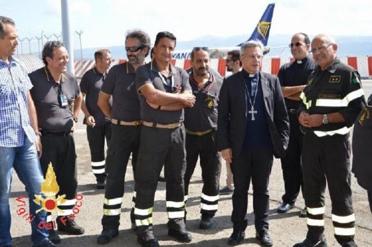 Lamezia Terme, il vescovo Schillaci incontra i Vigili del Fuoco 